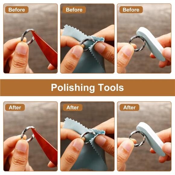 Jewelry Tool Kit with Mandrel Hammer and Ring Sizers US UK - Picture 6 of 7